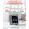 VEVOR Carbon Dioxide Monitor, CO2 Controller with Temperature and Humidity Display, NDIR Sensor Carbon Dioxide Detector, for Outdoors, Home, Office, Car, Wall-Mounted Use