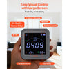 VEVOR Carbon Dioxide Monitor, CO2 Controller with Temperature and Humidity Display, NDIR Sensor Carbon Dioxide Detector, for Outdoors, Home, Office, Car, Wall-Mounted Use