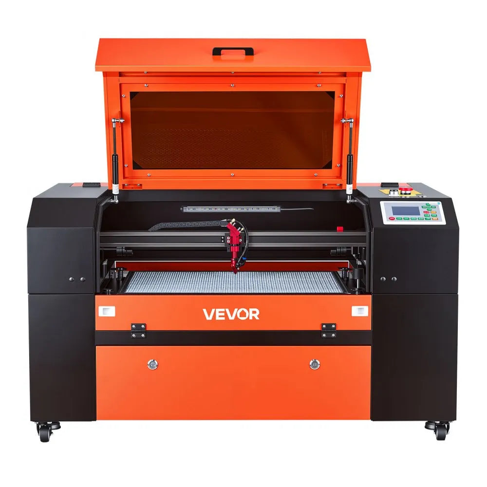 VEVOR 60W CO2 Laser Engraver, 24 x 16 in, CO2 Laser Engraver Cutter Machine with 4 Way Pass Air Assist, Engraving Cutting Machine, Compatible with LightBurn CorelDRAW RDWorks, for Wood Acrylic Glass