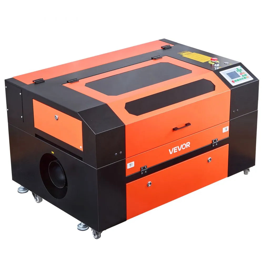 VEVOR 60W CO2 Laser Engraver, 24 x 16 in, CO2 Laser Engraver Cutter Machine with 4 Way Pass Air Assist, Engraving Cutting Machine, Compatible with LightBurn CorelDRAW RDWorks, for Wood Acrylic Glass