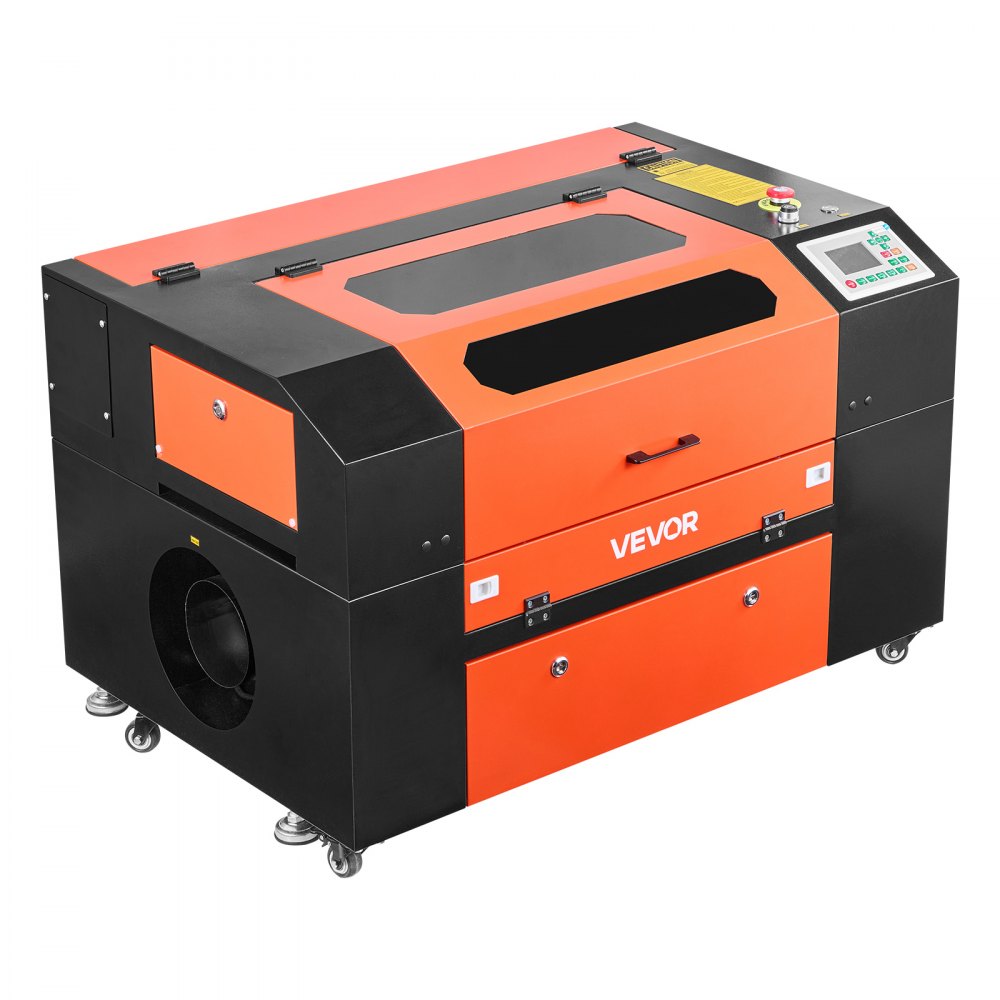VEVOR 50W CO2 Laser Engraver, 20 x 12 in, CO2 Laser Engraver Cutter Machine with 4 Way Pass Air Assist, Engraving Cutting Machine, Compatible with LightBurn CorelDRAW RDWorks, for Wood Acrylic Glass