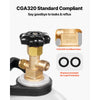 VEVOR CO2 Tank, 20 lbs New Aluminum Alloy Cylinder, CO2 Air Tank with Spray Coating, CGA320 Valve, Handle & Adjustable Pressure, DOT & TC Approved Cylinder for Draft Beer Dispensing and Soda Maker