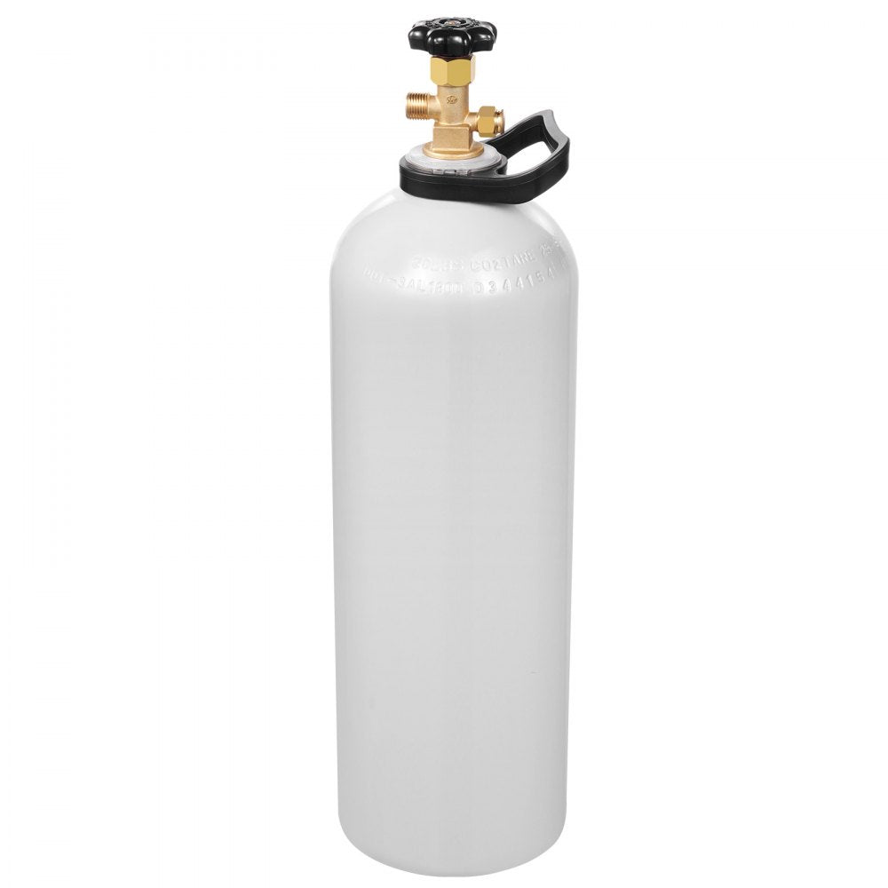 VEVOR CO2 Tank, 20 lbs New Aluminum Alloy Cylinder, CO2 Air Tank with Spray Coating, CGA320 Valve, Handle & Adjustable Pressure, DOT & TC Approved Cylinder for Draft Beer Dispensing and Soda Maker