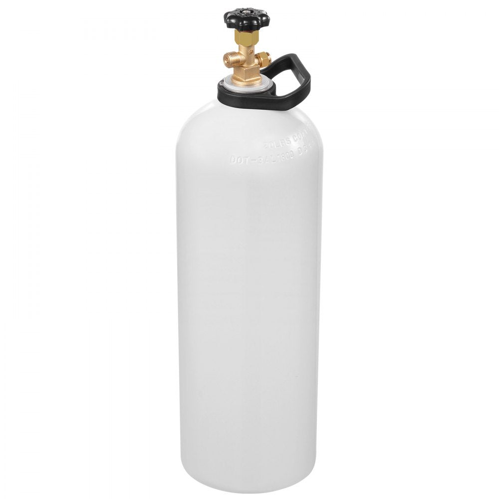 VEVOR CO2 Tank, 20 lbs New Aluminum Alloy Cylinder, CO2 Air Tank with Spray Coating, CGA320 Valve, Handle & Adjustable Pressure, DOT & TC Approved Cylinder for Draft Beer Dispensing and Soda Maker