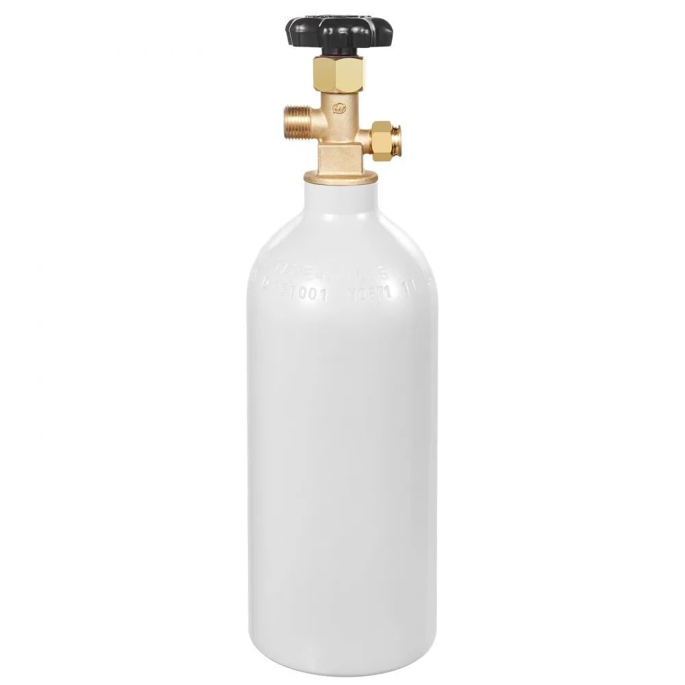 VEVOR CO2 Tank, 2.5 lbs New Aluminum Alloy Cylinder, CO2 Air Tank with Light Gray Spray Coating, CGA320 Valve & Adjustable Pressure, DOT Approved Cylinder for Draft Beer Dispensing and Soda Maker