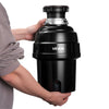 VEVOR Food Waste Garbage Disposal, 1HP 3500RPM DC Motor, Continuous Feed Kitchen Sink Garbage Disposer, EZ Connect Food Waste Grinding System with Sound Reduction & Power Cord for Kitchens