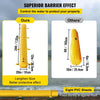 VEVOR Flood Bag, 24 ft Length x 12 in Height, Reusable PVC Water Diversion Tubes, Lightweight with Excellent Waterproof Effect Used for Doorways, Garages, Yellow