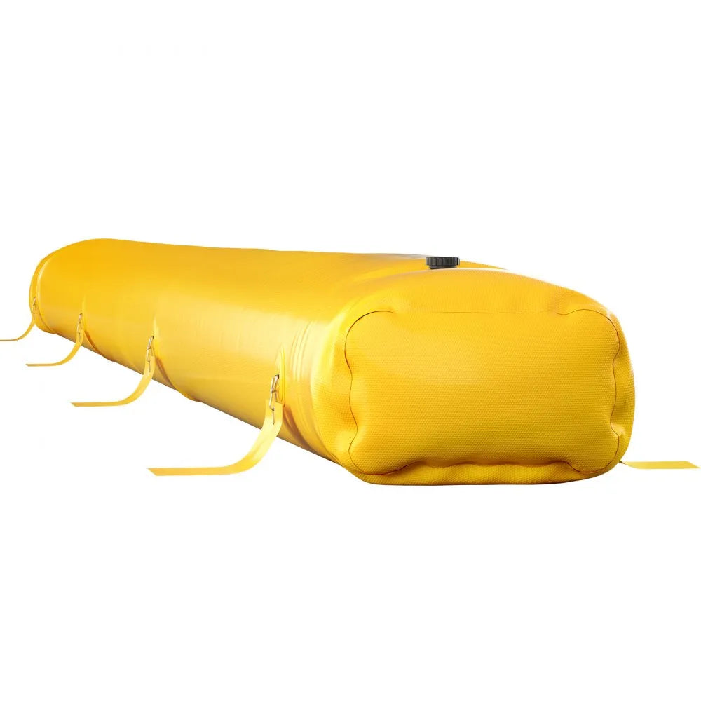 VEVOR Flood Bag, 24 ft Length x 12 in Height, Reusable PVC Water Diversion Tubes, Lightweight with Excellent Waterproof Effect Used for Doorways, Garages, Yellow