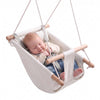 VEVOR Baby Swing 66 lbs Weight Capacity 3 Modes Canvas Hammock Swing White, for Indoor and Outdoor, 5-Point Harness and Tree Straps, Wooden Hanging Seat with Integrated Cushion for Baby to Toddler