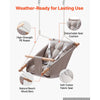 VEVOR Baby Swing 66 lbs Weight Capacity 3 Modes Canvas Hammock Swing Gray, for Indoor and Outdoor, 5-Point Harness and Tree Straps, Wooden Hanging Seat with Integrated Cushion for Baby to Toddler