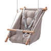 VEVOR Baby Swing 66 lbs Weight Capacity 3 Modes Canvas Hammock Swing Gray, for Indoor and Outdoor, 5-Point Harness and Tree Straps, Wooden Hanging Seat with Integrated Cushion for Baby to Toddler