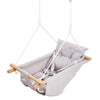 VEVOR Canvas Hammock Swing, 3 Modes Baby Swing Indoor and Outdoor with 5-Point Harness,  and Tree Straps, 150lbs Weight Capacity, Integrated Cushion, Wooden Hanging Swing Seat for Baby to Toddler