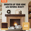 VEVOR Fireplace Mantel, 48" x 8" x 5", 50 lbs Weight Capacity, Natural Wood Mantel for Over Fireplace, Wall Mounted Floating Farmhouse Shelf, Handcrafted Fireplace Mantel for Wall Decor, Rustic Brown