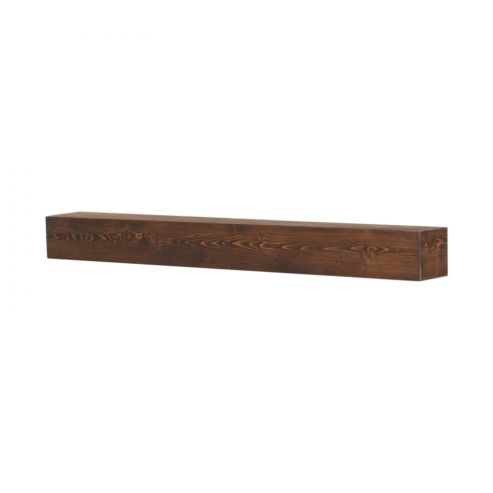 VEVOR Fireplace Mantel, 60" x 8" x 6", 50 lbs Weight Capacity, Natural Wood Mantel for Over Fireplace, Wall Mounted Floating Farmhouse Shelf, Handcrafted Fireplace Mantel for Wall Decor, Natural Brown
