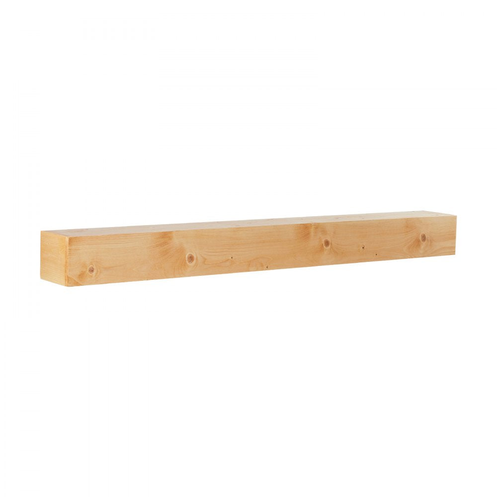 VEVOR Fireplace Mantel, 72" x 8" x 5", 50 lbs Weight Capacity, Natural Wood Mantel for Over Fireplace, Wall Mounted Floating Farmhouse Shelf, Handcrafted Wood Mantel for Wall Decor, Rustic Natural