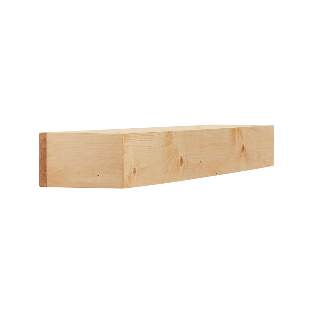 VEVOR Fireplace Mantel, 72" x 8" x 5", 50 lbs Weight Capacity, Natural Wood Mantel for Over Fireplace, Wall Mounted Floating Farmhouse Shelf, Handcrafted Wood Mantel for Wall Decor, Rustic Natural