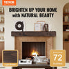 VEVOR Fireplace Mantel, 72" x 8" x 5", 50 lbs Weight Capacity, Natural Wood Mantel for Over Fireplace, Wall Mounted Floating Farmhouse Shelf, Handcrafted Fireplace Mantel for Wall Decor, Light Brown