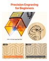 VEVOR JL3PRO precision engraving with 0.10 x 0.12 mm laser spot size