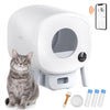 VEVOR 76L Self Cleaning Cat Litter Box, Automatic Cat Litter Box with Trash Bags, Large Space Smart Cat Litter Box with Odor Removal, APP Control, and Infrared Sensor, Gray
