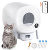 VEVOR 76L Self Cleaning Cat Litter Box, Automatic Cat Litter Box with Trash Bags, Large Space Smart Cat Litter Box with Odor Removal, APP Control, and Infrared Sensor, Gray