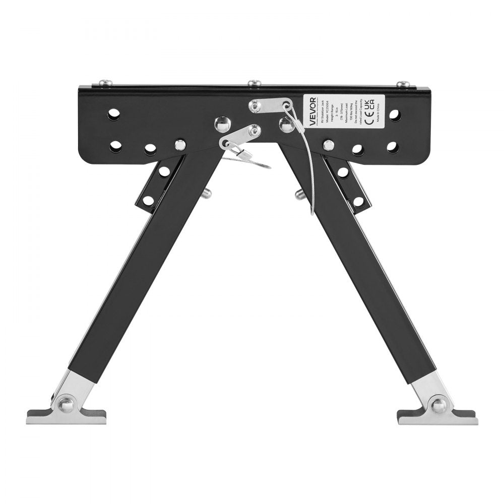 VEVOR RV Step Stabilizer, Height Adjustable Step Stabilizer Kit, Camper Stair Stabilizers with Powder Coated Steel for 5th Wheels, Travel Trailers and Motorhomes, Adjustable from 3 inch to 15 inch