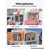 VEVOR Concession Window 36x24 in Aluminum Alloy & Acrylic Service Window, for Food Truck, Up to 85 Degrees Stand Serving with 2 Sliding Screen Windows, Awning Door and Drag Hook, Rainwater Resistant