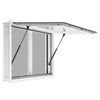 VEVOR Concession Window 36x24 in Aluminum Alloy & Acrylic Service Window, for Food Truck, Up to 85 Degrees Stand Serving with 2 Sliding Screen Windows, Awning Door and Drag Hook, Rainwater Resistant