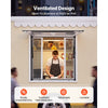 VEVOR Concession Window 36x36 in Aluminum Alloy Frame Service Window, for Food Truck, Up to 85 Degrees Stand Serving with 4 Sliding Screen Windows, Awning Door and Drag Hook, Rainwater Resistant