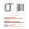 VEVOR Concession Window 36x36 in Aluminum Alloy Frame Service Window, for Food Truck, Up to 85 Degrees Stand Serving with 4 Sliding Screen Windows, Awning Door and Drag Hook, Rainwater Resistant