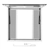 VEVOR Concession Window 36x36 in Aluminum Alloy Frame Service Window, for Food Truck, Up to 85 Degrees Stand Serving with 4 Sliding Screen Windows, Awning Door and Drag Hook, Rainwater Resistant