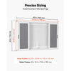 VEVOR Concession Window 45x30 in Aluminum Alloy Service Window, for Food Truck, Up to 85 Degrees Stand Serving with 4 Sliding Screen Windows, Awning Door and Drag Hook, Rainwater Resistant