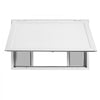 VEVOR Concession Window 45x30 in Aluminum Alloy Service Window, for Food Truck, Up to 85 Degrees Stand Serving with 4 Sliding Screen Windows, Awning Door and Drag Hook, Rainwater Resistant