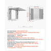 VEVOR Concession Window 48x36 in Aluminum Alloy Frame Service Window, for Food Truck, Up to 85 Degrees Stand Serving with 4 Sliding Screen Windows, Awning Door and Drag Hook, Rainwater Resistant
