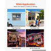 VEVOR Concession Window 48x36 in Aluminum Alloy Service Window, for Food Truck, Up to 85 Degrees Stand Serving with 2 Fixed & 2 Sliding Windows, Awning Door and Drag Hook, Rainwater Resistant