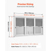 VEVOR Concession Window 60x36 in Aluminum Alloy Service Window, for Food Truck, Up to 85 Degrees Stand Serving with 3 Fixed & 3 Sliding Windows, Awning Door and Drag Hook, Rainwater Resistant