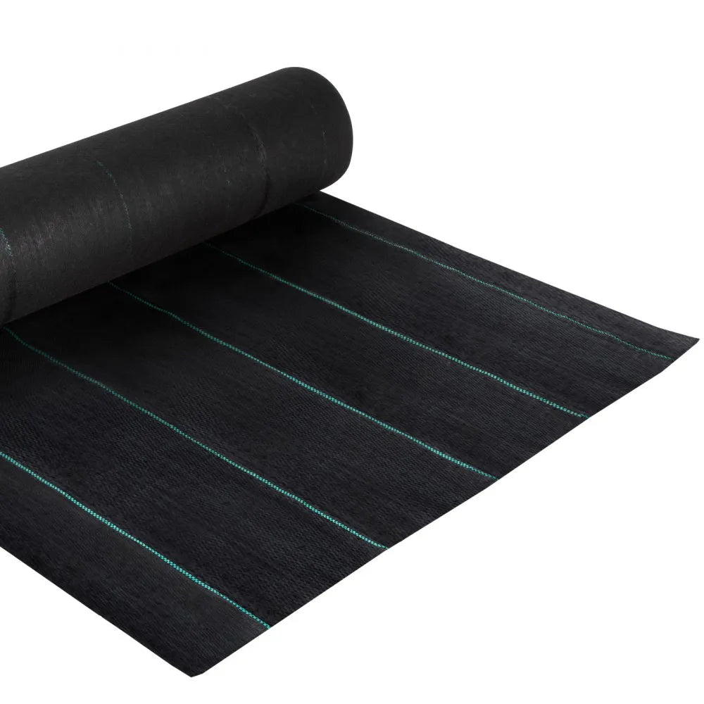 VEVOR Garden Weed Barrier Fabric, 5.8 OZ Heavy Duty Landscape Fabric, 4ft x 100ft Weed Block Control for Garden Ground Cover, Woven Geotextile Fabric for Landscaping, Gardening, Underlayment, Black