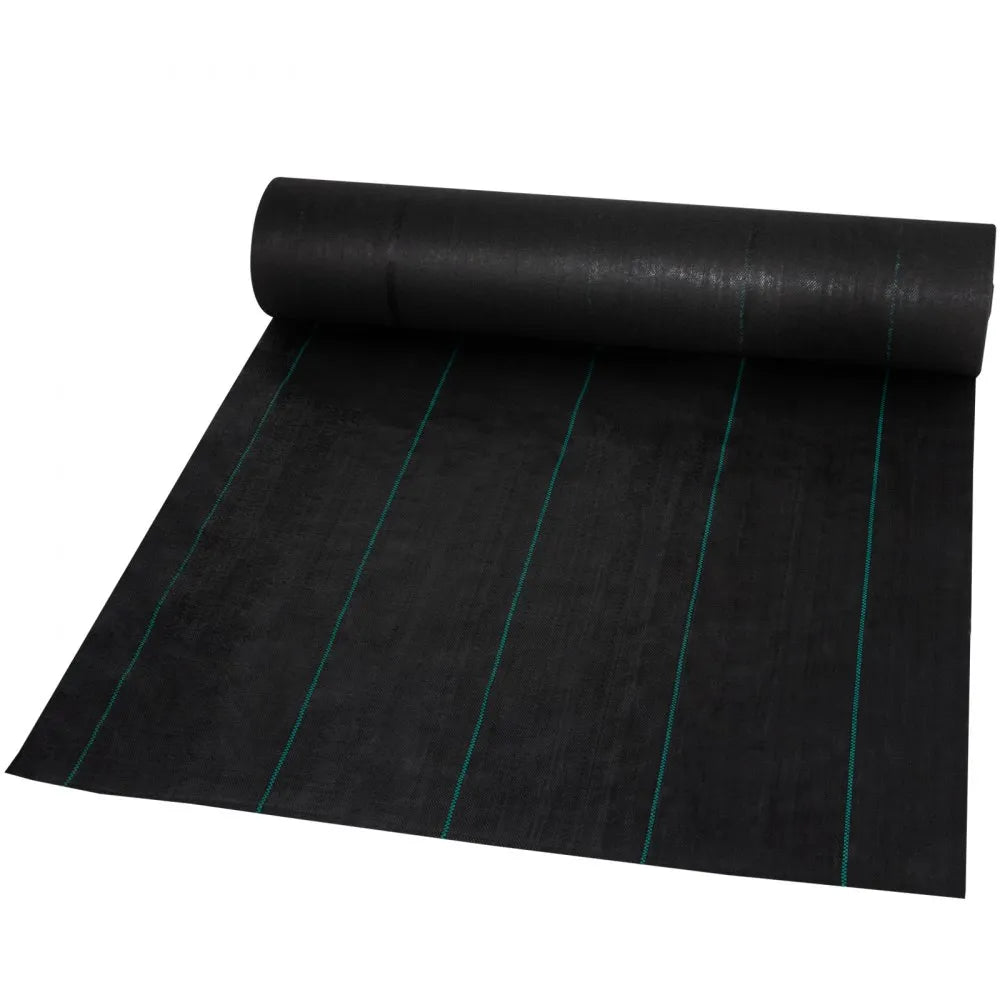 VEVOR Garden Weed Barrier Fabric, 5.8 OZ Heavy Duty Landscape Fabric, 4ft x 100ft Weed Block Control for Garden Ground Cover, Woven Geotextile Fabric for Landscaping, Gardening, Underlayment, Black