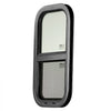VEVOR Vertical RV Window, 12" W x 22" H Tinted Sliding RV Window with Net Screen & Trim Ring, Fit 15/16" - 1 3/4" Thickness Wall, RV Window Replacement for Teardrop Cargo Trailer Camper, DOT Approved