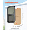 VEVOR Vertical RV Window, 14" W x 22" H Tinted Sliding RV Window with Net Screen & Trim Ring, Fit 15/16" - 1 3/4" Thickness Wall, RV Window Replacement for Teardrop Cargo Trailer Camper, DOT Approved