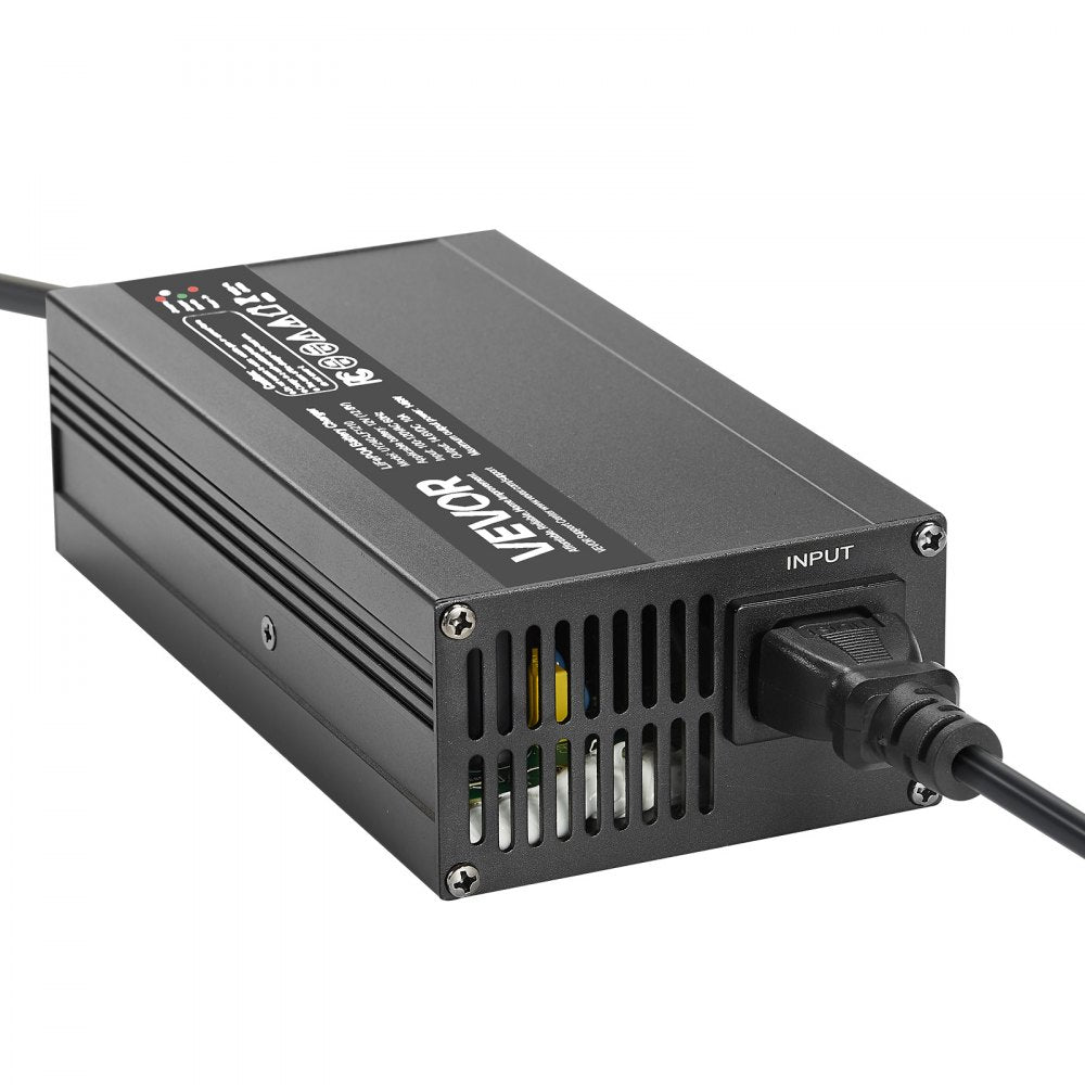 VEVOR 12V 10A Lithium Battery Charger, 14.6V, AC-DC LiFePO4 Smart Charger, with Anderson Connector, LED Indicator, 0V Activation, for Lithium LiFePO4 Deep Cycle Rechargeable Batteries of Boat, RV