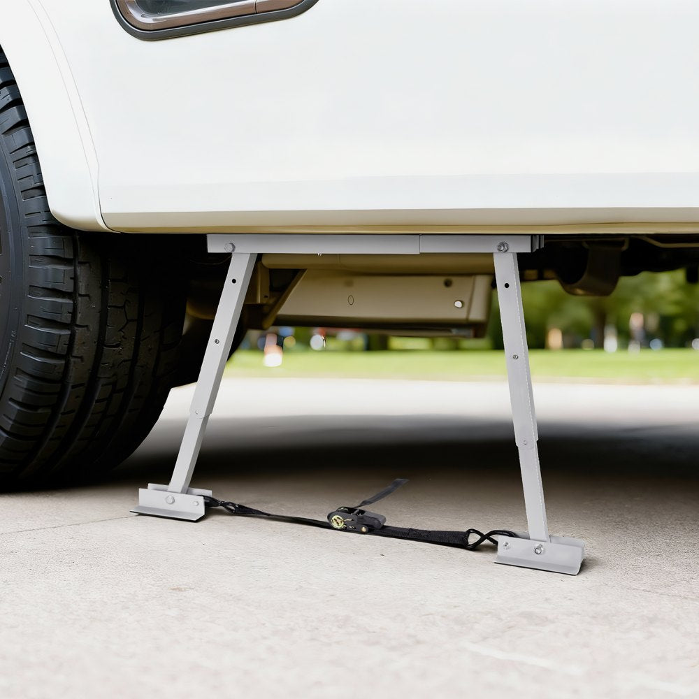 VEVOR Universal RV Stabilizer, RV Bumper Stabilizer for Trailers, Campers, Fifth Wheel, Compact Foldable Design for Easy Storage, Adjustable Height from 12 inch to 28 inch, Reduces RV Wobble, 1 Pack
