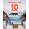 VEVOR RV Vent Fan, 14 inch RV Roof Vent Fan 12V, Powerful 10-Speed Reversible Fan with Remote Control, Built-in DC Motor, Power Top Lid,12 inch Fan Blade,Fits 14 x14 inch Roof Openings