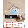 VEVOR RV Air Conditioner, 15000 BTU RV AC Unit, 120V Non-Ducted Rooftop Air Conditioner with Heat Pump and Cooling, Variable Speed Easy Install Quiet AC with ADB Button Control & Remote Control, White