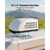 VEVOR RV Air Conditioner, 15000 BTU RV AC Unit, 120V Non-Ducted Rooftop Air Conditioner with Cooling and Heating, Four-Way Airflow, PTC Heating Module, Easy Install Quiet AC with Control Panel, White