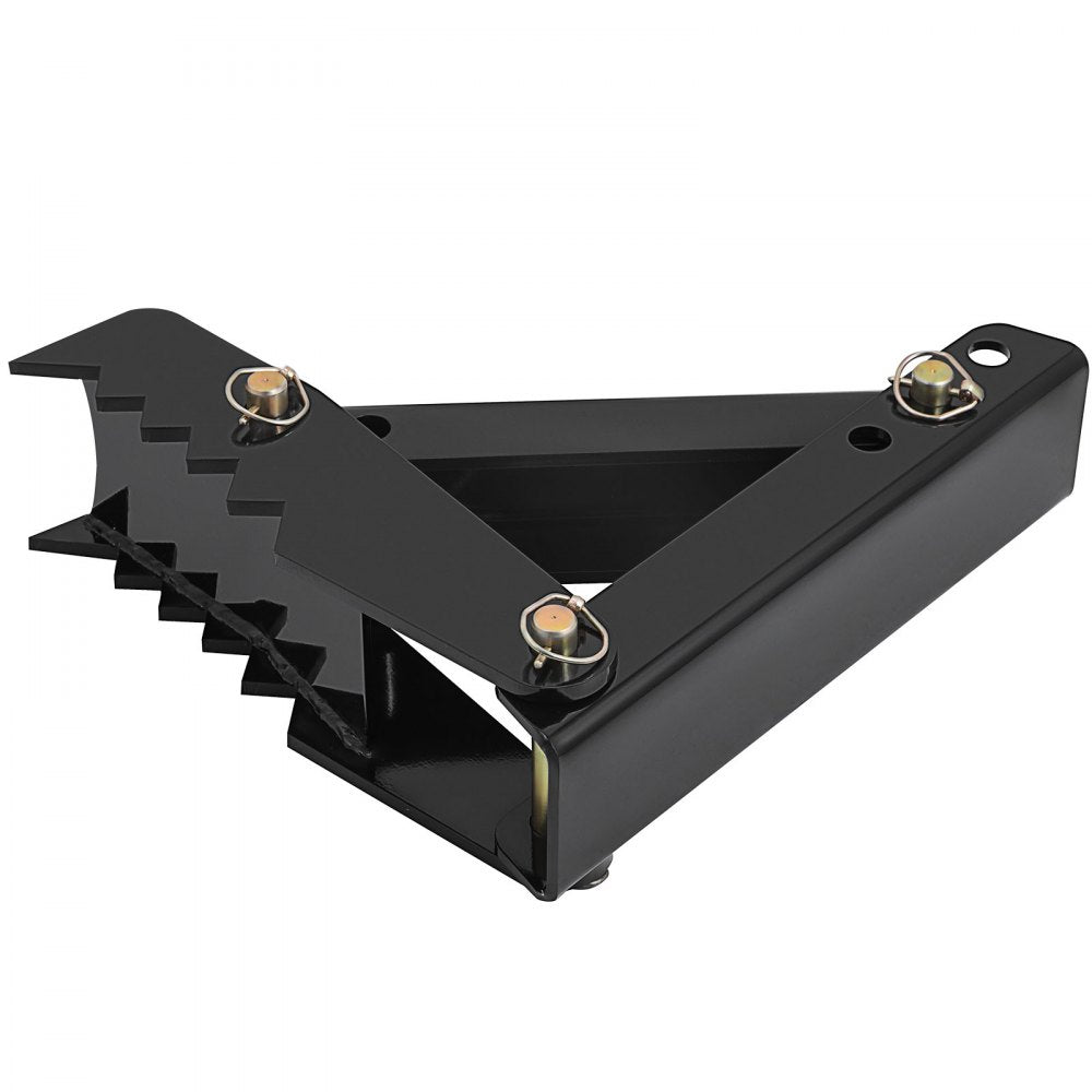 VEVOR 18\" Backhoe Thumb, 1/2\" Teeth Thickness Heavy Duty Excavator Thumb, Black Steel Weld On Thumb Attachments with 12mm Bolt-On Design Adjustable Mechanical Thumb for Backhoe/Excavator