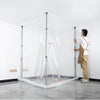 VEVOR Dust Barrier Poles, 12 Ft Dust Barrier System with 4 Telescoping Poles, 32.8x13.12 Ft Plastic Film, and Carry Bag, for Interior Decoration and Painting Projects