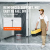 VEVOR Dust Barrier Poles, 12 Ft Dust Barrier System with 4 Telescoping Poles, 32.8x13.12 Ft Plastic Film, and Carry Bag, for Interior Decoration and Painting Projects