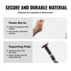 VEVOR Dust Barrier Poles, 12 Ft Dust Barrier System with 4 Telescoping Poles, 32.8x13.12 Ft Plastic Film, and Carry Bag, for Interior Decoration and Painting Projects