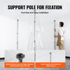 VEVOR Dust Barrier Poles, 12 Ft Barrier Poles, Dust Barrier System with 4 Telescoping Poles, Carry Bag and 32.8x13.12 Ft Plastic Film, for Interior Decoration, Painting