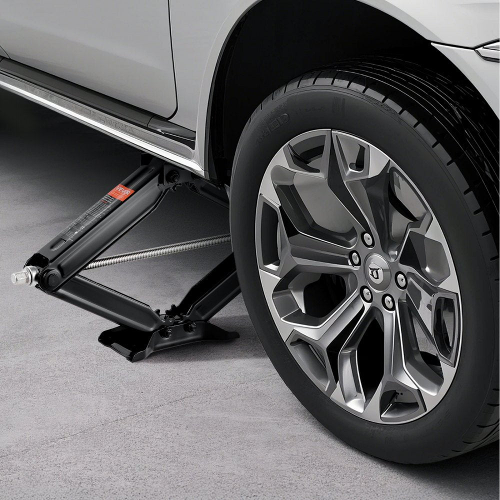 VEVOR 6500 lbs RV Scissor Jacks, 4-23.4 in RV Stabilizer Leveling Scissor Jacks, Set of 4, Heavy Duty Stabilizer Jack with Crank Handle, Socket and Bubble Levels, Not Easily Bent or Deformed
